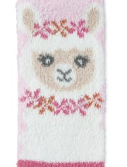 Girls Llama Cozy Socks 2-Pack