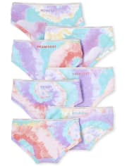 Girls Tie Dye Days Of The Week Hipster Underwear 7-Pack