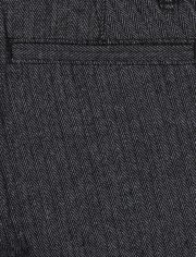 Boys Herringbone Skinny Dress Pants