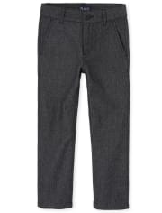 Boys Herringbone Skinny Dress Pants