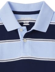Polo de piqué a rayas para niño