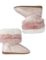 fur cuff boots