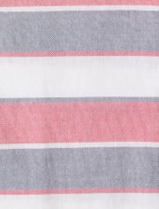 Toddler Boys Striped Oxford Button Down Shirt