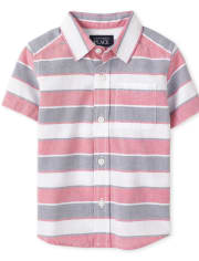 Toddler Boys Striped Oxford Button Down Shirt
