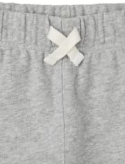 Pantalones deportivos de polar con rayas laterales activos para bebés y niños pequeños