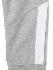 Pantalones deportivos de polar con rayas laterales activos para bebés y niños pequeños