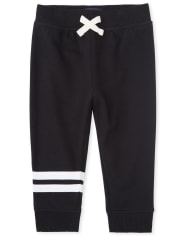 Pantalon de jogging en molleton à rayures pour bébés et tout-petits garçons