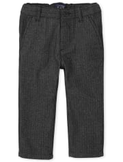 Toddler Boys Herringbone Skinny Dress Pants