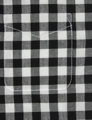 Toddler Boys Gingham Poplin Button Down Shirt