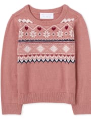 Toddler Girls Fairisle Sweater