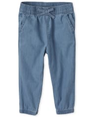 Baby And Toddler Girls Denim Pull On Beach Pants