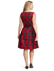 Womens Mommy And Me Buffalo Plaid Matching Fit And Flare Dress