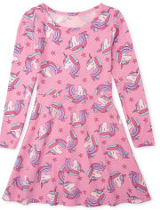 Girls Unicorn Star Everyday Dress
