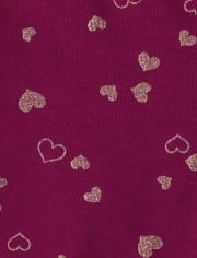 Paquete de 2 calzas con purpurina floral para niñas pequeñas