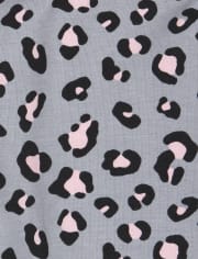Paquete de 2 calzas con rayas laterales de leopardo para niñas pequeñas