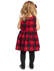 Toddler Girls Matching Family Buffalo Plaid Fit And Flare Dress