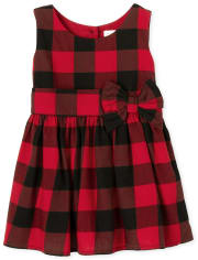 Toddler Girls Matching Family Buffalo Plaid Fit And Flare Dress