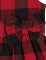 Toddler Girls Matching Family Buffalo Plaid Fit And Flare Dress