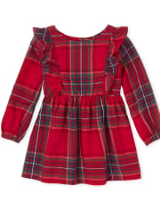 Baby And Toddler Girls Matching Family Plaid Peasant Dress