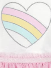 Baby And Toddler Girls Rainbow Heart Tutu Dress