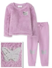 Toddler Girls Butterfly Outfit Set
