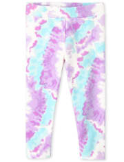 Baby And Toddler Girls Tie Dye Cozy Leggings
