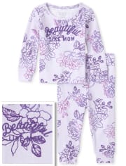 Pijama de algodón de ajuste ceñido a juego para bebés y niñas pequeñas, mamá y yo