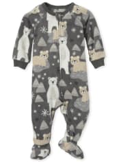 Pyjama Une Piece En Molleton A Manches Longues Et Imprime Ours Polaire Pour Bebe Et Tout Petit The Children S Place Ca