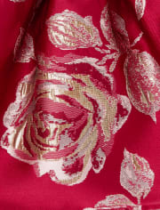 Baby Girls Mommy And Me Vestido a juego de jacquard rosa metalizado