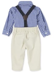 Conjunto bebé niño popelín cuadros