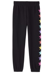 Girls Active Rainbow French Terry Jogger Pants