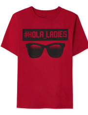 Camiseta gráfica Hola para mujer para niños
