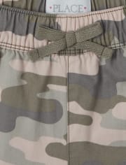 Pantalones jogger sin cierres de camuflaje para niñas
