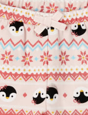 Baby Girls Penguin 3-Piece Playwear Set