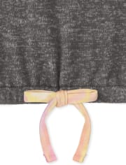 Suéter ligero acogedor para niñas Suéter con lazo en la parte delantera
