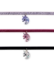 Girls Unicorn Choker Necklace 7-Pack