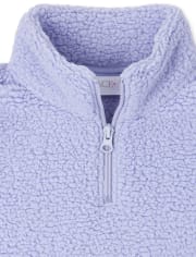 Pull Sherpa à demi-zip pour fille