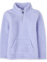 Pull Sherpa à demi-zip pour fille