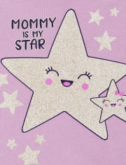 Baby And Toddler Girls Mom Star Graphic Tee