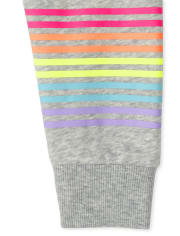 Girls Rainbow Fleece Jogger Pants