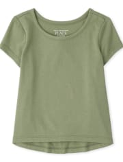 Camiseta alta y baja para bebés y niñas pequeñas