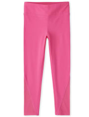 Leggings de malla de talle alto para niñas