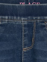 Jeans tipo legging supersuaves de mezclilla elástica para niñas