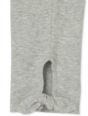 Leggings con dobladillo anudado para niñas