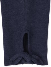 Leggings con dobladillo anudado para niñas
