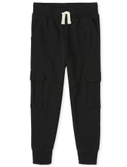 Boys French Terry Cargo Jogger Pants