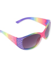 Girls Rainbow Ombre Oval Sunglasses