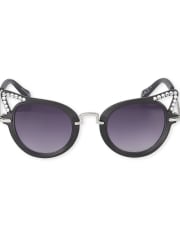 Girls Jeweled Cay Eye Sunglasses