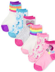 Girls Tie Dye Midi Socks 6-Pack