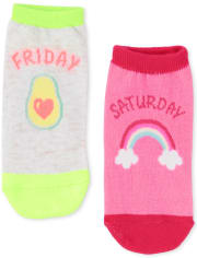 Girls Days Of The Week Ankle Socks 7-Pack
